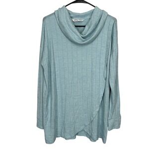 Sonoma Maternity Blue Tulip Front Nursing Cowl Neck Sweater Women's L-Mat NWT